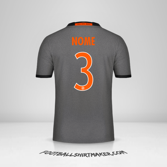 Maglia FC Bayern Munchen Cup 2016/17 Seconda -  nome - 3