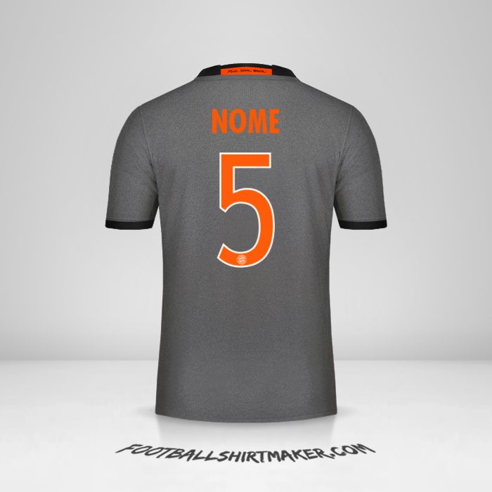 Maglia FC Bayern Munchen Cup 2016/17 Seconda -  nome - 5