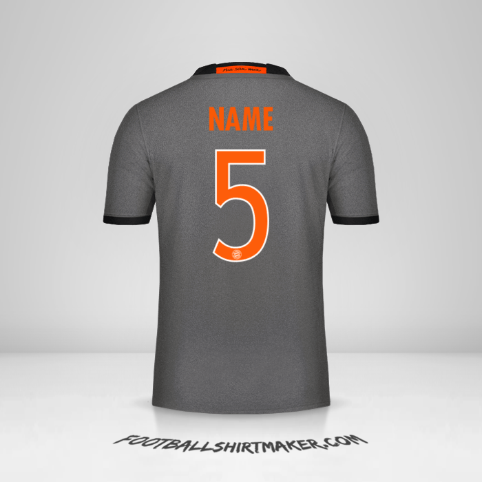 Trikot FC Bayern Munchen Cup 2016/17 Auswärts -  name - 5
