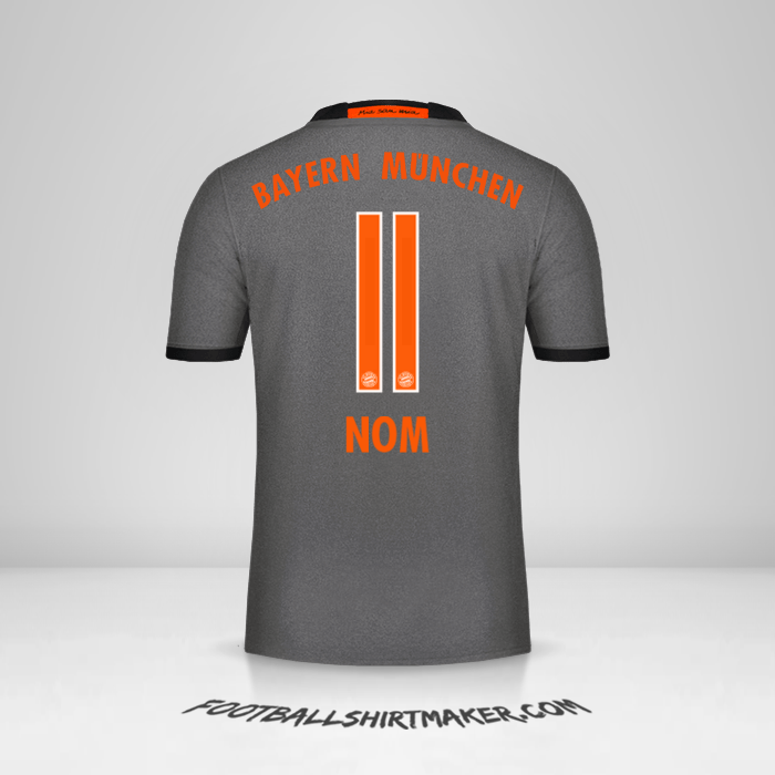 Maillot FC Bayern Munchen 2016/17 Extérieur -  nom - 11