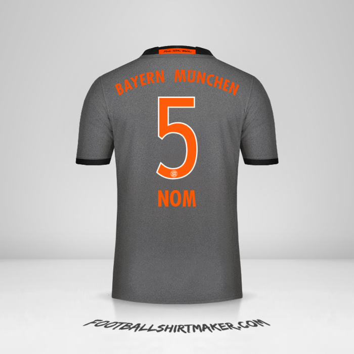 Maillot FC Bayern Munchen 2016/17 Extérieur -  nom - 5