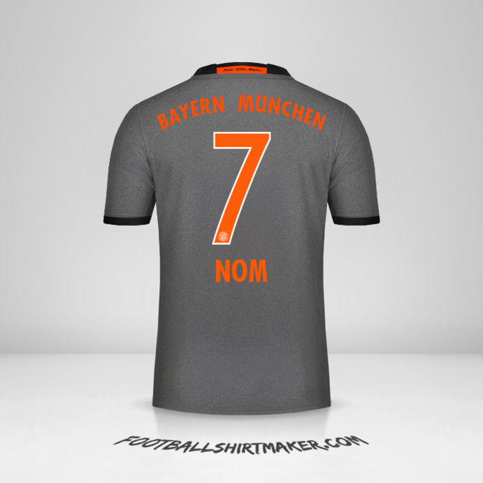 Maillot FC Bayern Munchen 2016/17 Extérieur -  nom - 7