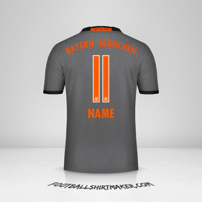 Trikot FC Bayern Munchen 2016/17 Auswärts -  name - 11