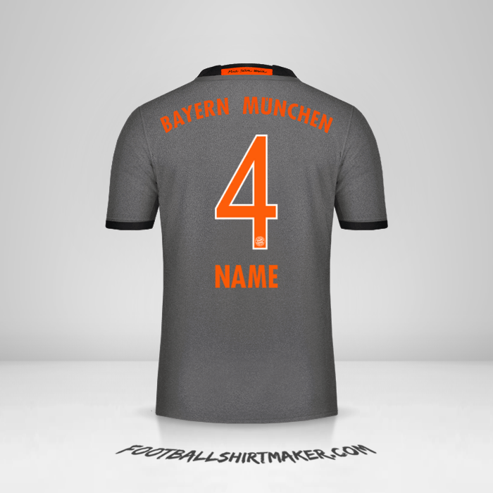 Trikot FC Bayern Munchen 2016/17 Auswärts -  name - 4