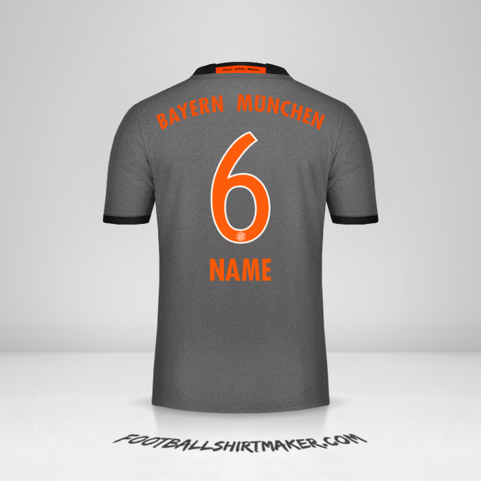 Trikot FC Bayern Munchen 2016/17 Auswärts -  name - 6