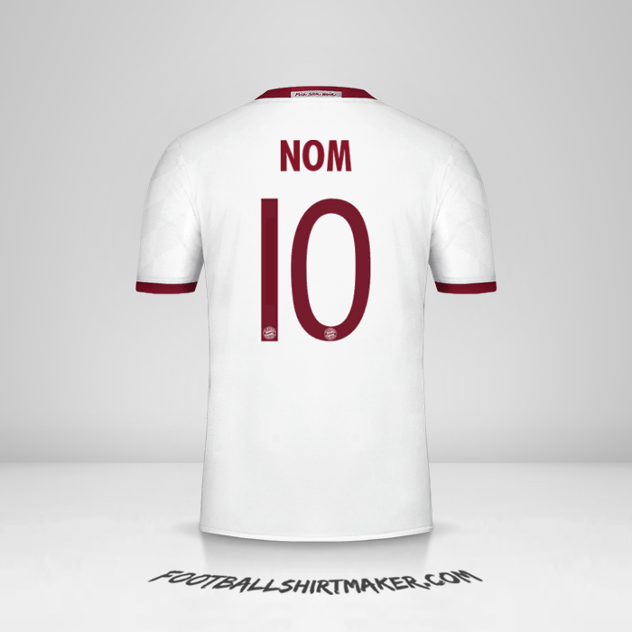 Maillot FC Bayern Munchen Cup 2016/17 Troisième -  nom - 10
