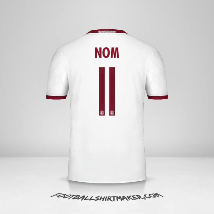 Maillot FC Bayern Munchen Cup 2016/17 Troisième -  nom - 11