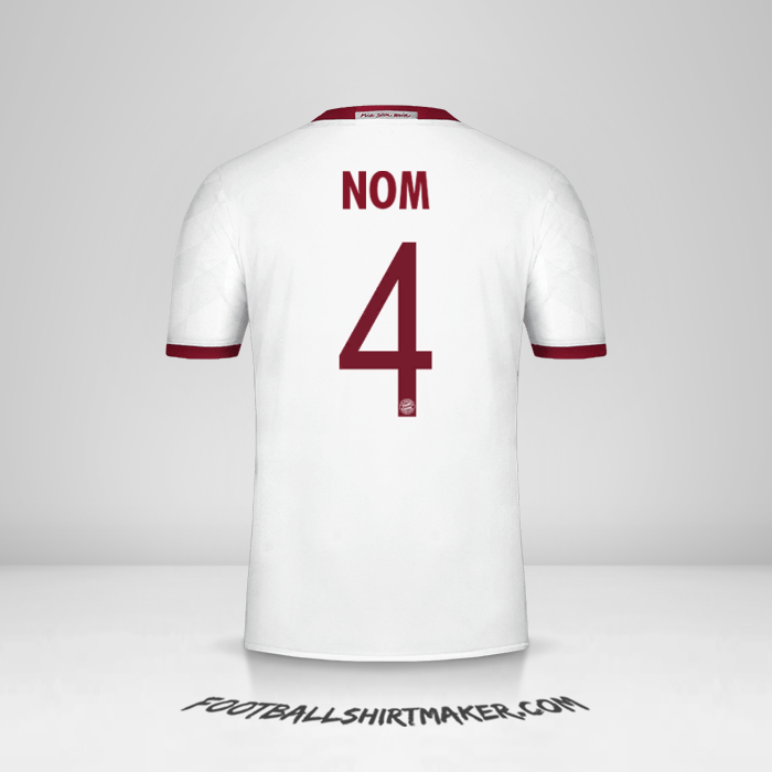 Maillot FC Bayern Munchen Cup 2016/17 Troisième -  nom - 4