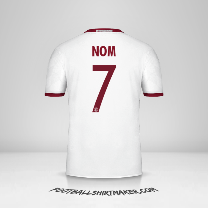 Maillot FC Bayern Munchen Cup 2016/17 Troisième -  nom - 7