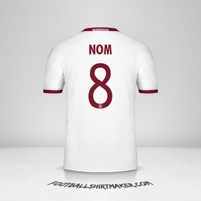 Maillot FC Bayern Munchen Cup 2016/17 Troisième -  nom - 8