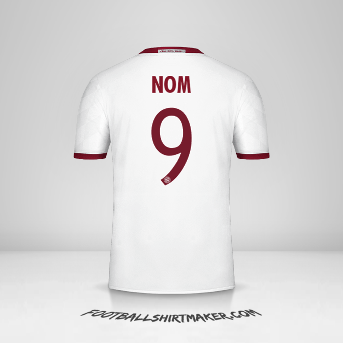 Maillot FC Bayern Munchen Cup 2016/17 Troisième -  nom - 9
