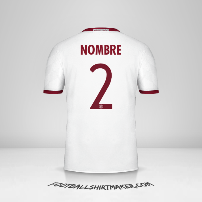 Jersey FC Bayern Munchen Cup 2016/17 Tercera -  nombre - 2