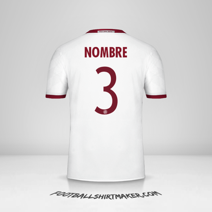 Jersey FC Bayern Munchen Cup 2016/17 Tercera -  nombre - 3