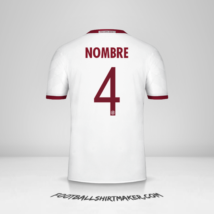 Camiseta FC Bayern Munchen Cup 2016/17 Tercera -  nombre - 4