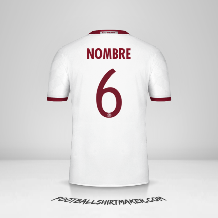 Jersey FC Bayern Munchen Cup 2016/17 Tercera -  nombre - 6