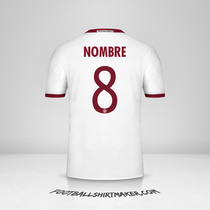 Jersey FC Bayern Munchen Cup 2016/17 Tercera -  nombre - 8