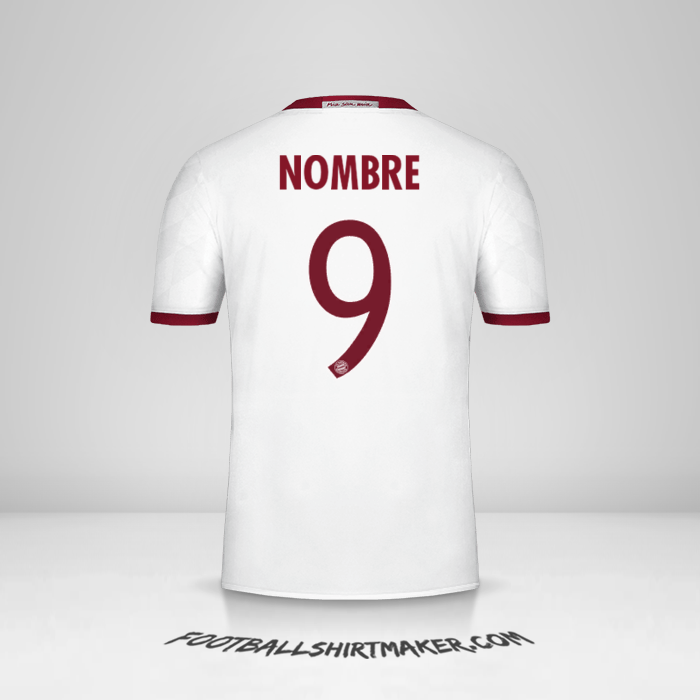 Jersey FC Bayern Munchen Cup 2016/17 Tercera -  nombre - 9