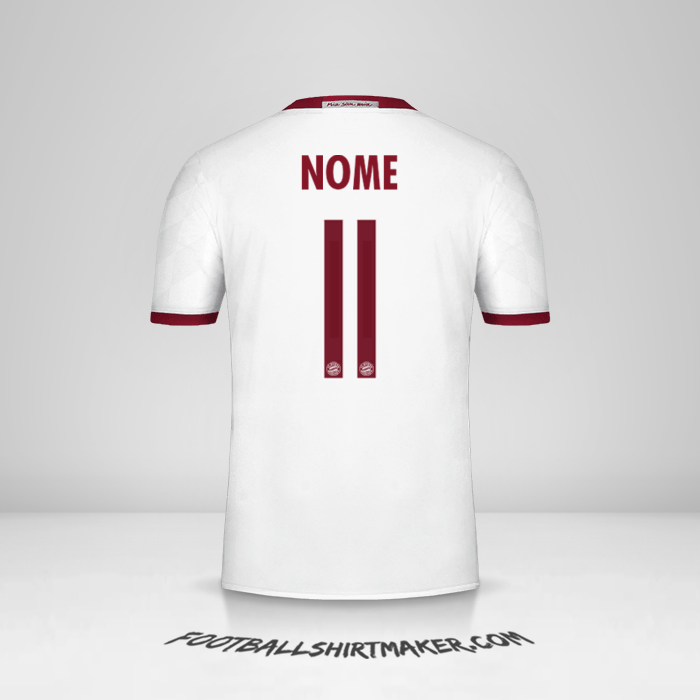 Camisola FC Bayern Munchen Cup 2016/17 Terceira -  nome - 11