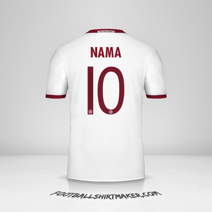 Jersey FC Bayern Munchen Cup 2016/17 Ketiga -  nama - 10