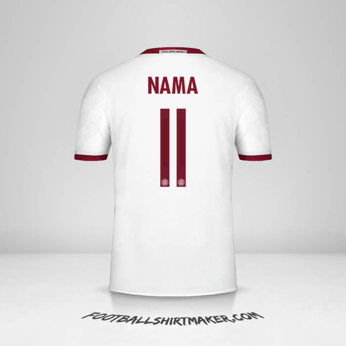 Jersey FC Bayern Munchen Cup 2016/17 Ketiga -  nama - 11