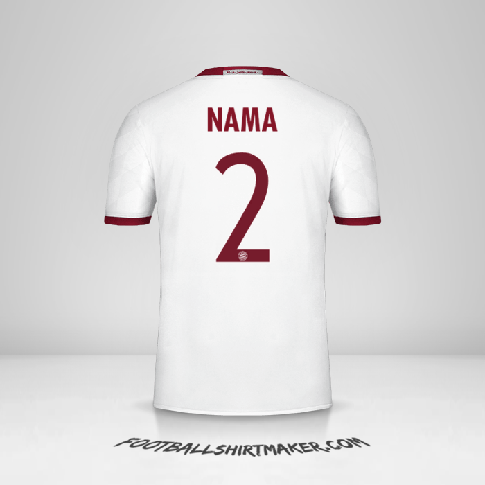 Jersey FC Bayern Munchen Cup 2016/17 Ketiga -  nama - 2