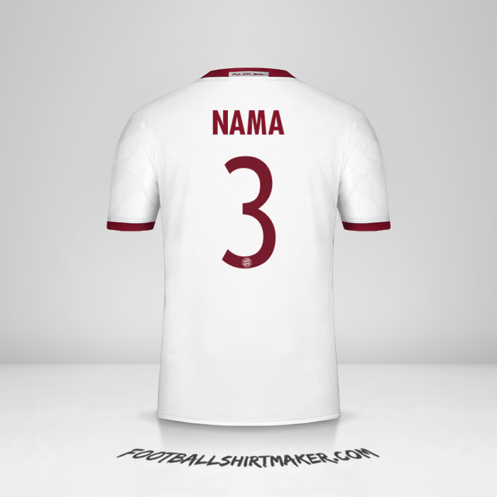 Jersey FC Bayern Munchen Cup 2016/17 Ketiga -  nama - 3