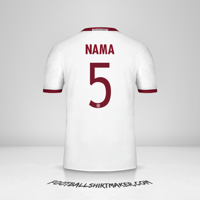 Jersey FC Bayern Munchen Cup 2016/17 Ketiga -  nama - 5