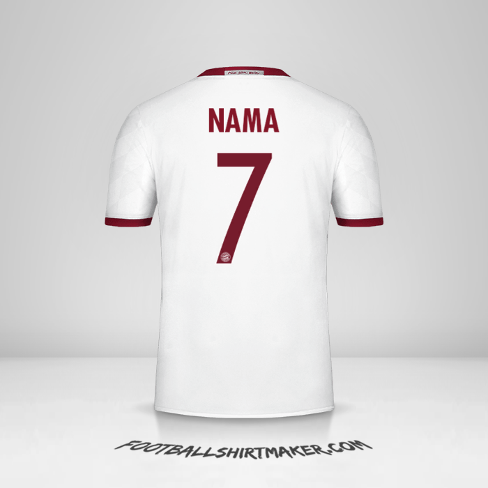 Jersey FC Bayern Munchen Cup 2016/17 Ketiga -  nama - 7