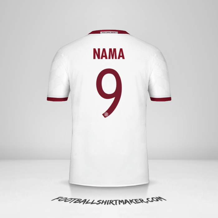 Jersey FC Bayern Munchen Cup 2016/17 Ketiga -  nama - 9