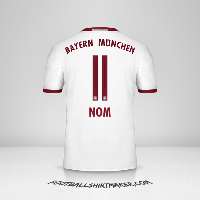 Maillot FC Bayern Munchen 2016/17 Troisième -  nom - 11