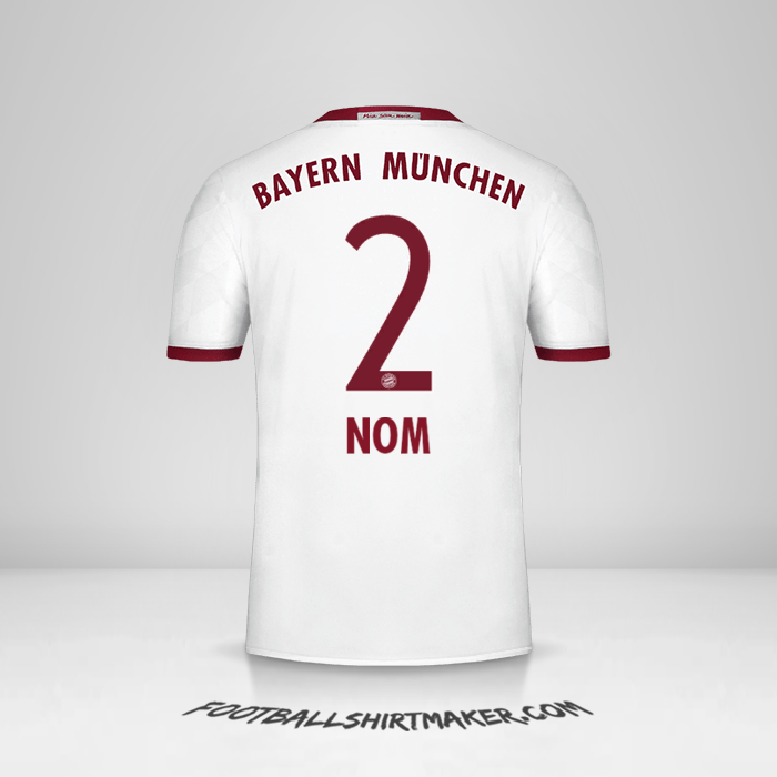 Maillot FC Bayern Munchen 2016/17 Troisième -  nom - 2