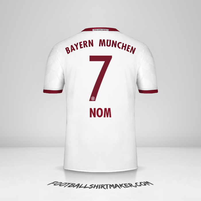 Maillot FC Bayern Munchen 2016/17 Troisième -  nom - 7