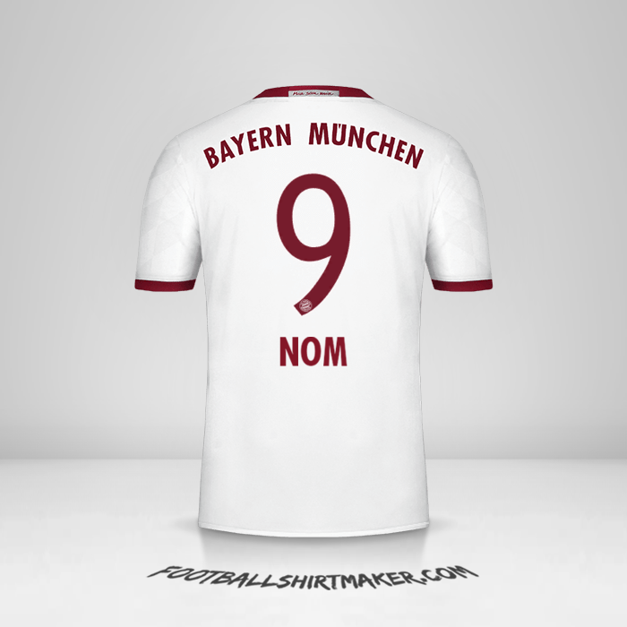 Maillot FC Bayern Munchen 2016/17 Troisième -  nom - 9