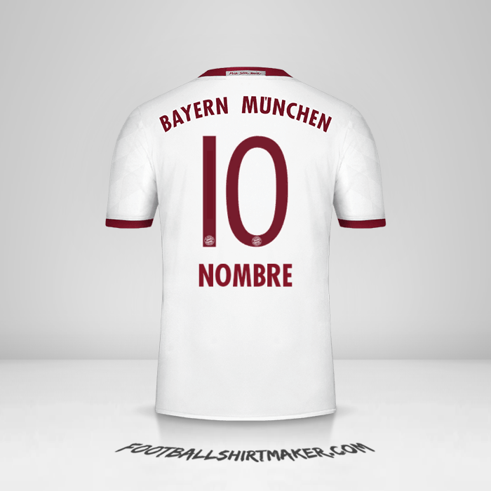 Jersey FC Bayern Munchen 2016/17 Tercera -  nombre - 10