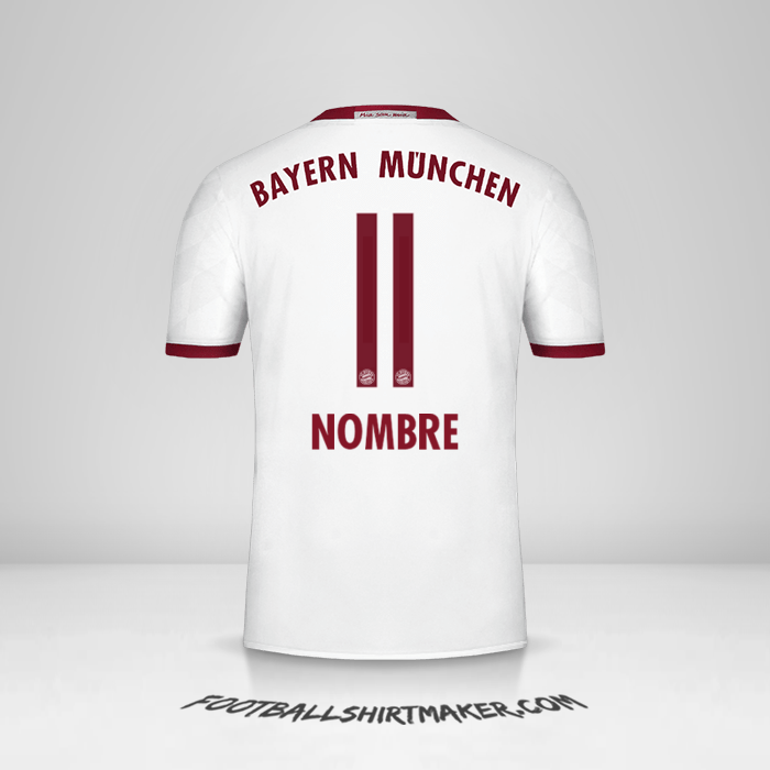 Jersey FC Bayern Munchen 2016/17 Tercera -  nombre - 11
