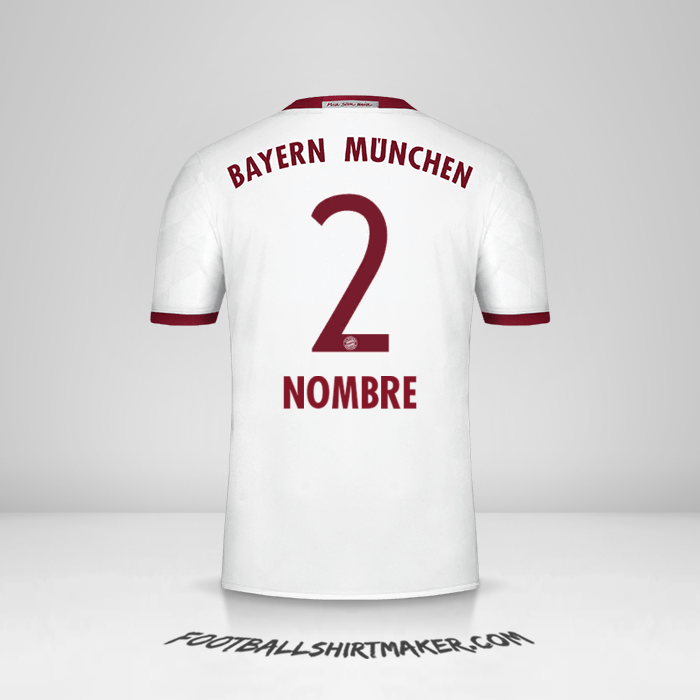 Jersey FC Bayern Munchen 2016/17 Tercera -  nombre - 2