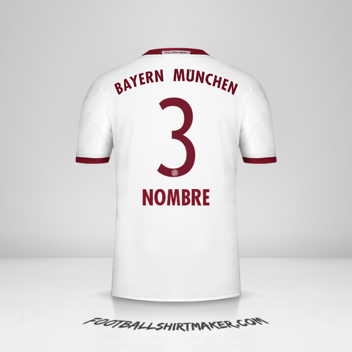 Jersey FC Bayern Munchen 2016/17 Tercera -  nombre - 3