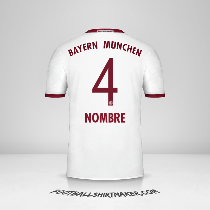 Jersey FC Bayern Munchen 2016/17 Tercera -  nombre - 4