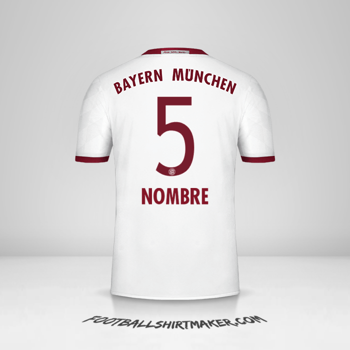 Jersey FC Bayern Munchen 2016/17 Tercera -  nombre - 5