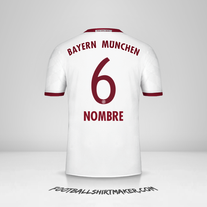 Jersey FC Bayern Munchen 2016/17 Tercera -  nombre - 6