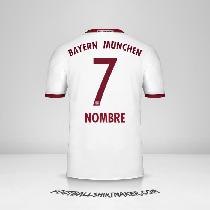 Jersey FC Bayern Munchen 2016/17 Tercera -  nombre - 7