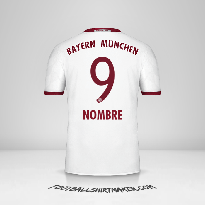 Jersey FC Bayern Munchen 2016/17 Tercera -  nombre - 9