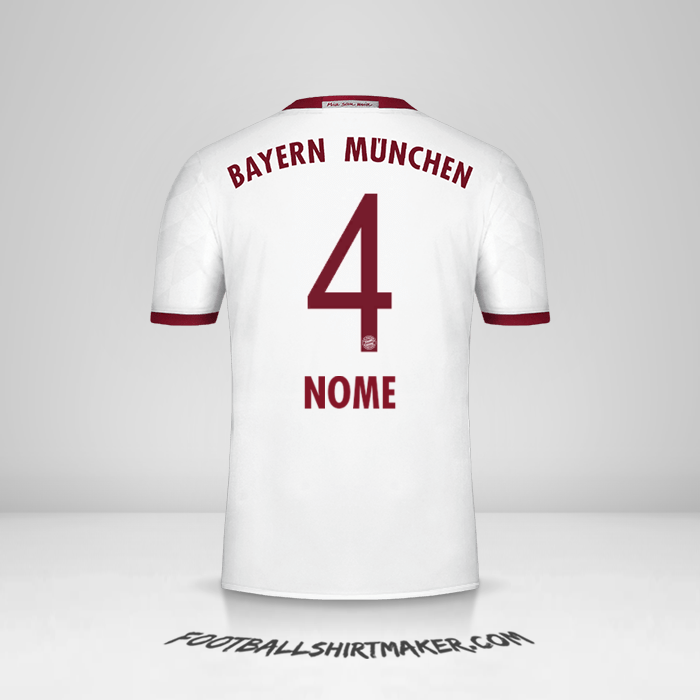 Camisola FC Bayern Munchen 2016/17 Terceira -  nome - 4