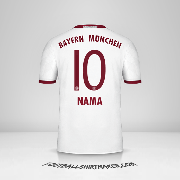 Jersey FC Bayern Munchen 2016/17 Ketiga -  nama - 10