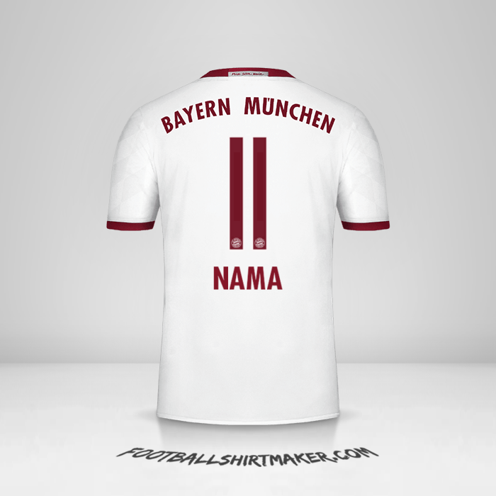 Jersey FC Bayern Munchen 2016/17 Ketiga -  nama - 11