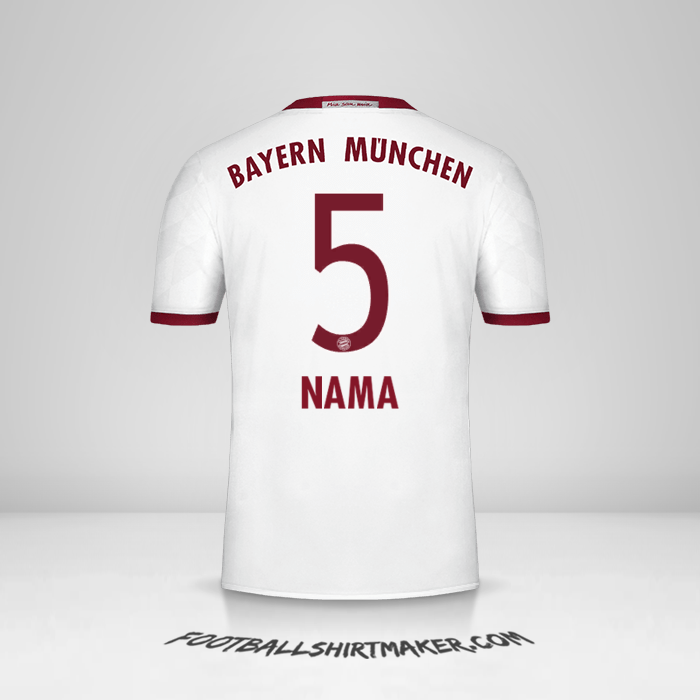 Jersey FC Bayern Munchen 2016/17 Ketiga -  nama - 5