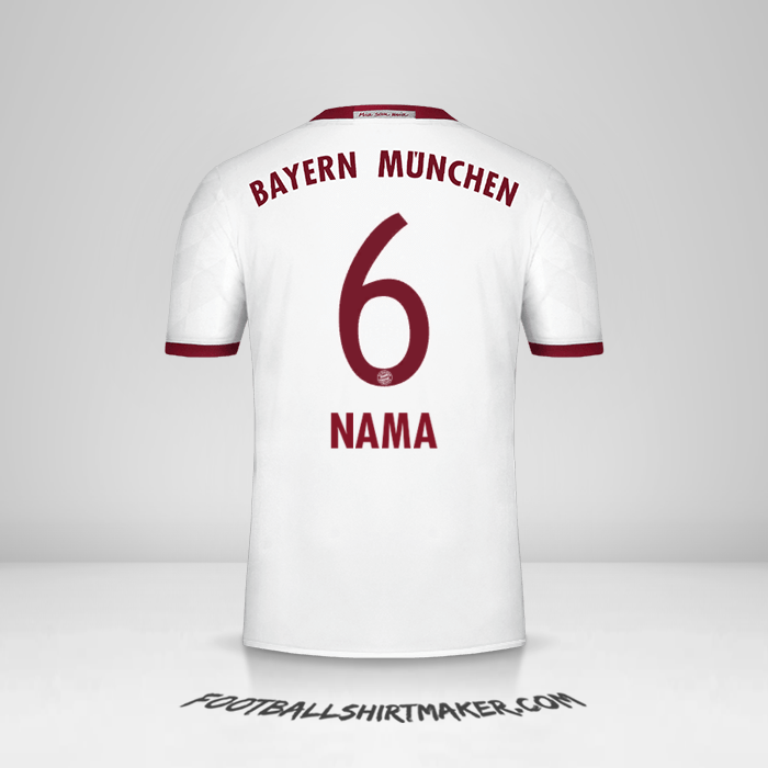 Jersey FC Bayern Munchen 2016/17 Ketiga -  nama - 6