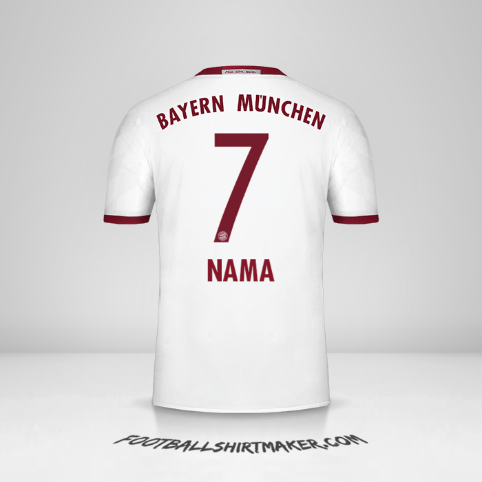 Jersey FC Bayern Munchen 2016/17 Ketiga -  nama - 7