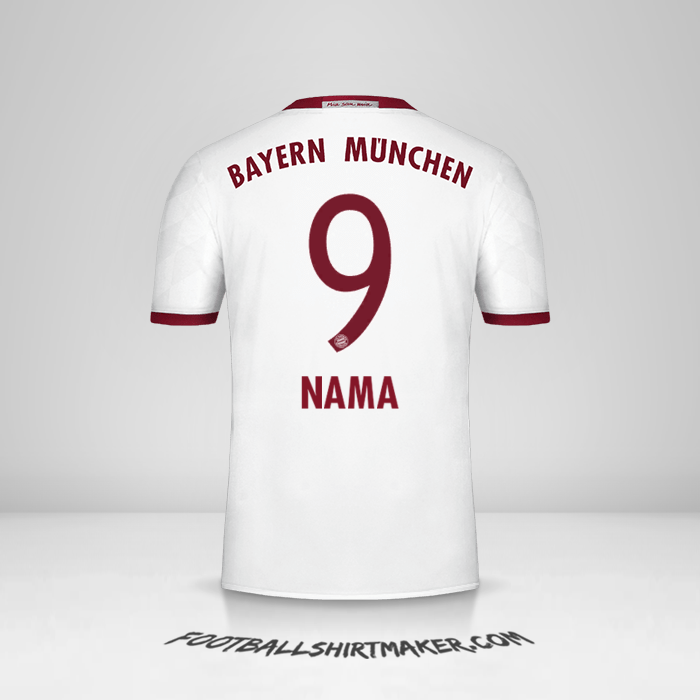 Jersey FC Bayern Munchen 2016/17 Ketiga -  nama - 9