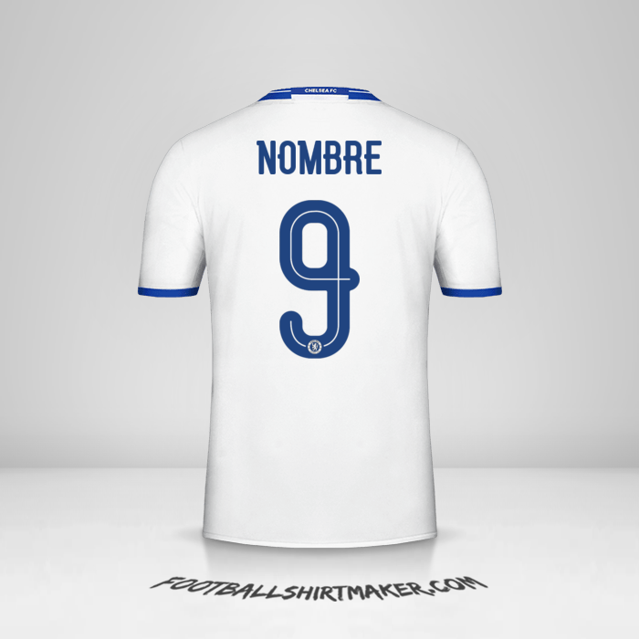 Jersey Chelsea Cup 2016/17 Tercera -  nombre - 9